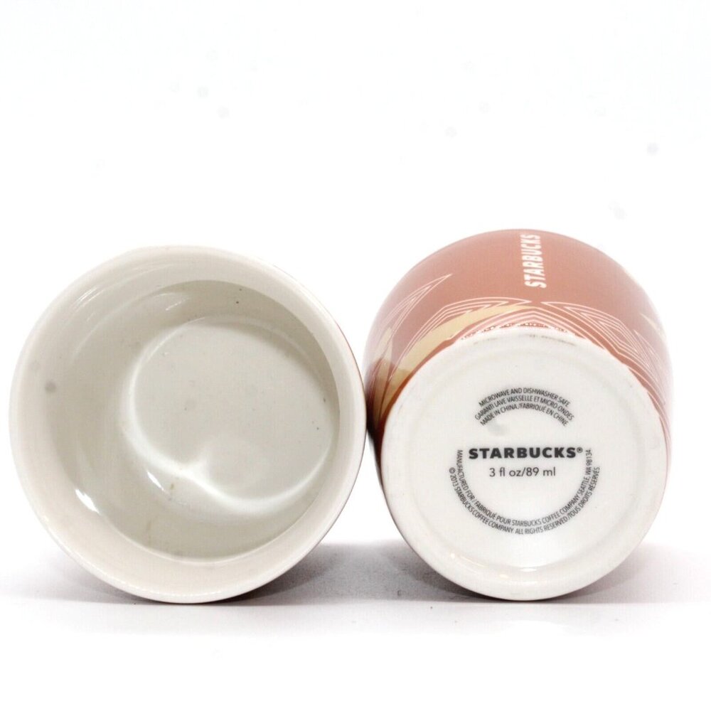 Starbucks Coffee 2013 Ethiopia Espresso Tasting Cup Mini Mug 3oz Pair Set Lot - Picture 3 of 3